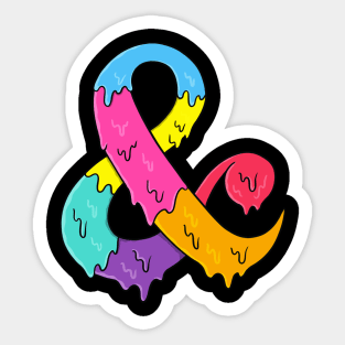 Ampersand Melted Sticker